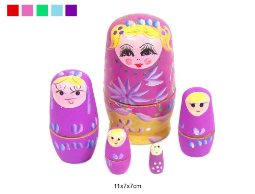 MATRIOSZKI DREWNIANE 5szt 436961 9895