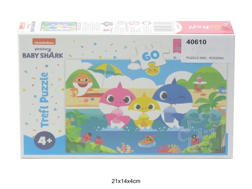 PUZZLE 60EL. RODZINA REKINÓW NA WAKACJACH 40610