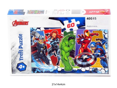PUZZLE 60 EL. NIEZWYCIĘŻENI AVENGERSI 40515