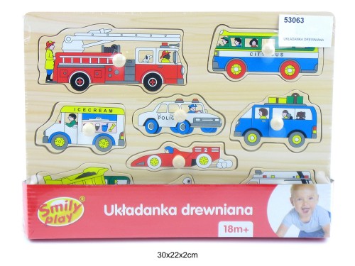 UKŁADANKA DREWNIANA POJAZDY 836122 53063