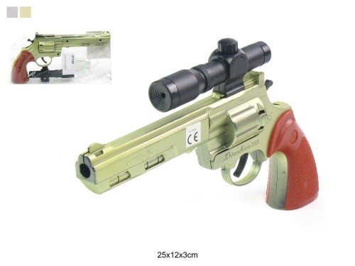 PISTOLET SREBRNY Z LUNETĄ 013138 31134