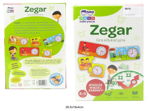 GRA ZEGAR MAŁY ODKRYWCA 9870