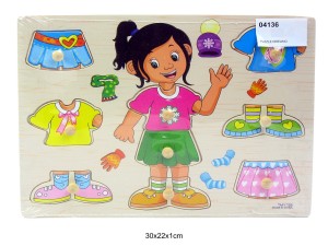 PUZZLE DREWNIANE DZIEWCZYNKA 04136