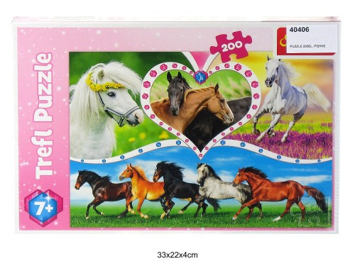 PUZZLE 200EL. PIĘKNE KONIE 40406