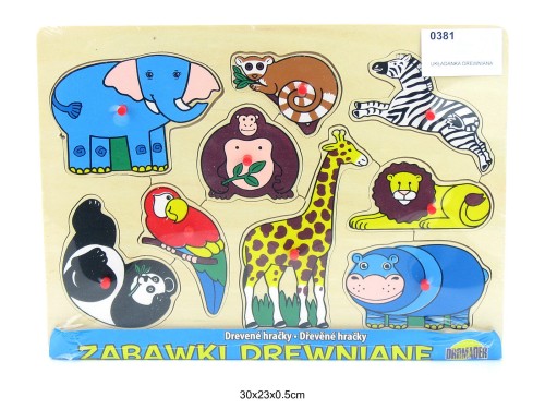 UKŁADANKA DREWNIANA ZWIERZĘTA 001721 0381