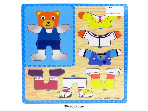 UKŁADANKA DREWNIANA UBRANKA 8EL. 7048