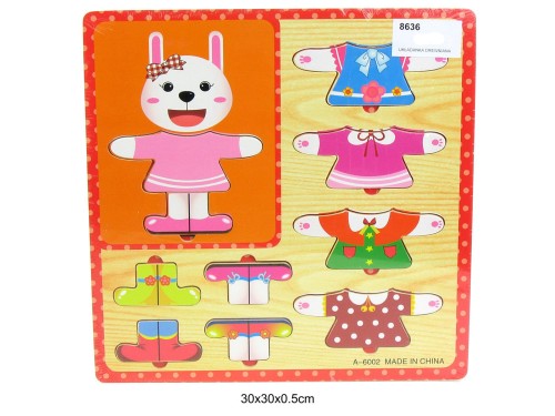 UKŁADANKA DREWNIANA UBIERANKA 10EL. 8636