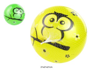 PIŁKA 23CM GUMOWA SOWA 7259