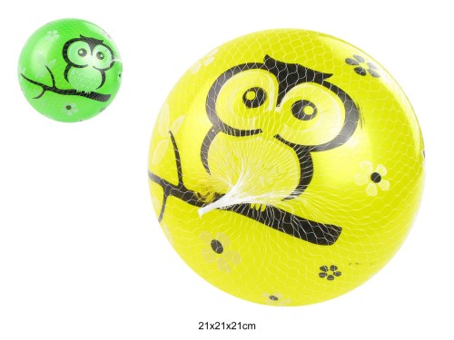 PIŁKA 23CM GUMOWA SOWA 796241 7259