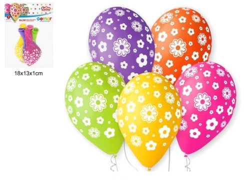 BALONY PREMIUM 12" KWIATUSZKI 5szt 9332