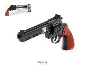 PISTOLET NA SPŁONKĘ REWOLWER CZARNY 08070