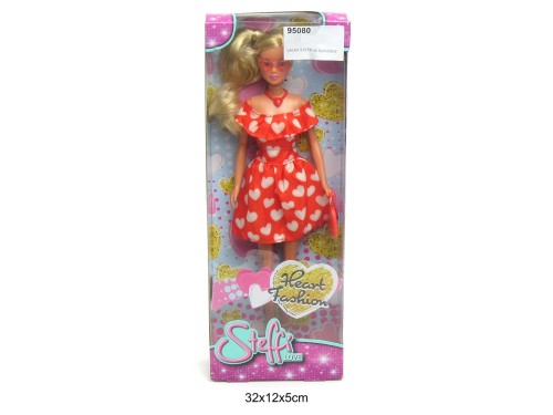 LALKA STEFFI W SUKIENCE W SERDUSZKA 95080