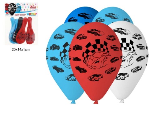 BALONY PREMIUM 12" SAMOCHODY 5SZT 95089