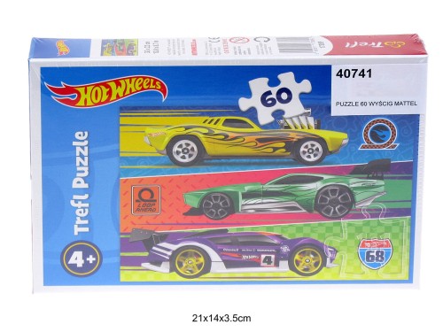 PUZZLE 60 WYŚCIG MATTEL HOT WHEELS 40741