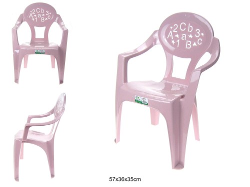 KRZESEŁKO DZIECIĘCE ABC RÓŻ PUDROWY 76134