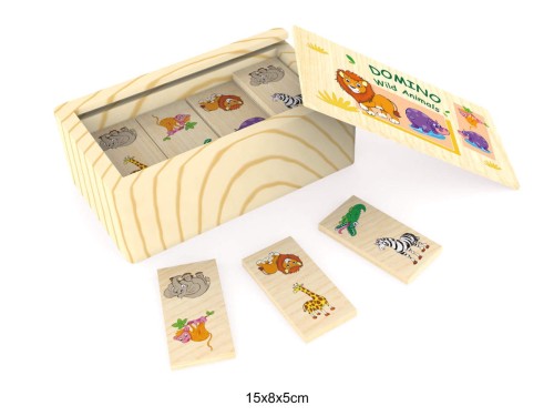 DOMINO DREWNIANE DZIKIE ZWIERZAKI 586537 7667