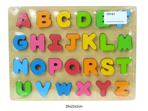 UKŁADANKA DREWNIANA ALFABET 26EL. 402360 15141