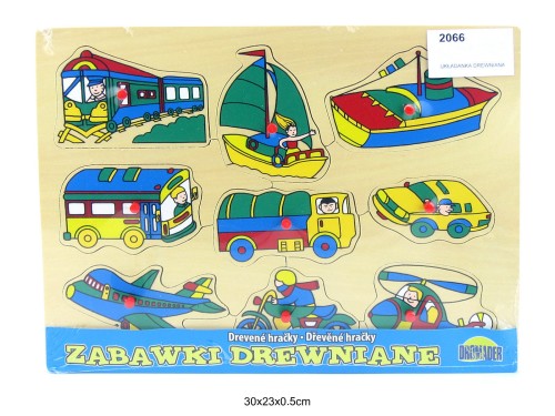 UKŁADANKA DREWNIANA POJAZDY 001639 2066
