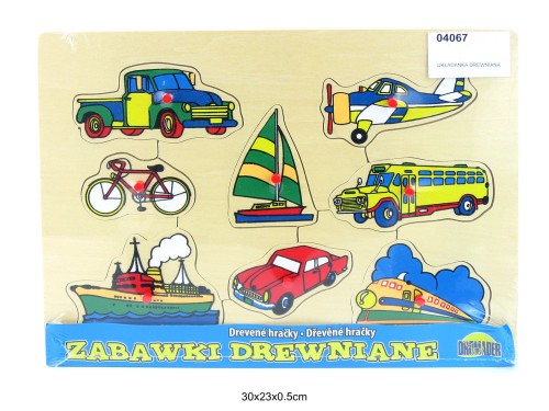 UKŁADANKA DREWNIANA POJAZDY 001707 04067