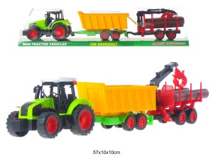 TRAKTOR Z PRZYCZEPĄ I DREWNEM 87121