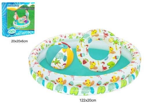 BASEN 122X20CM , KOŁO, PIŁKA B51124 43084