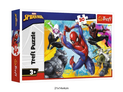 PUZZLE 30 KOLORY SPIDER MANA 40864