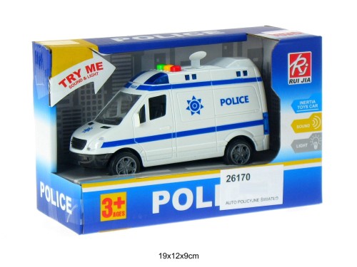 AUTO POLICYJNE ŚWIATŁO DŹWIĘK PUDEŁKO 26170