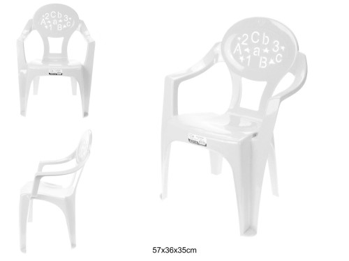 KRZESEŁKO DZIECIĘCE ABC BIAŁE 76221