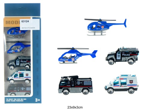 ZESTAW 5 POJAZDÓW POLICYJNYCH 63124