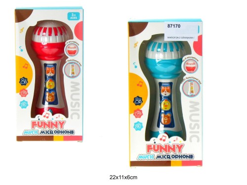 MIKROFON Z DŹWIĘKAMI I ŚWIATŁEM 87170