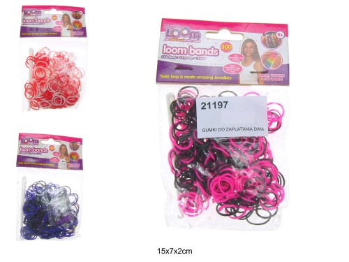 GUMKI DO ZAPLATANIA DWA KOLORY 300SZT 21197