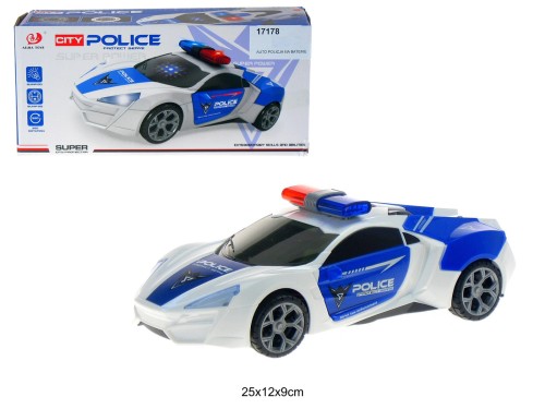 AUTO POLICJA NA BATERIE OTWIERANE DRZWI 17178