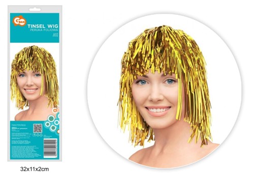 PERUKA FOLIOWA ZŁOTA 22035