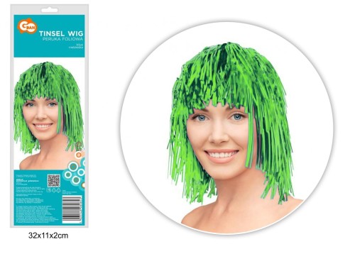 PERUKA FOLIOWA ZIELONA 33055