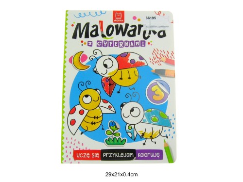 MALOWANKA Z CYFERKAMI PRZYKLEJAM KOLORUJĘ 66195