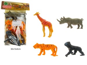 ZWIERZĘTA DZIKIE 4SZT. 12 - 14CM 59128