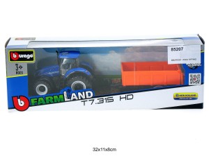 BBURAGO TRAKTOR NEW HOLLAND TIPPING TRAILER 85207