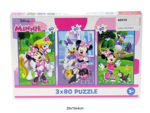PUZZLE 3X80 MINNIE I PRZYJACIELE 40910