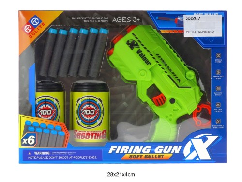 PISTOLET NA POCISKI Z PIANKI 33267