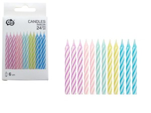 ŚWIECZKI URODZINOWE 24 MAKARONIKOWE 94168