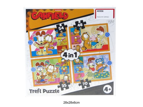 PUZZLE 4W1 GARFIELD KOCHA LAZANIĘ 40956