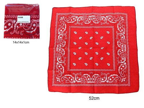 CHUSTA CZERWONO BIAŁA 03308