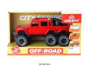 JEEP 6 KÓŁ ŚWIATŁO DŹWIĘK W PUDEŁKU 07209