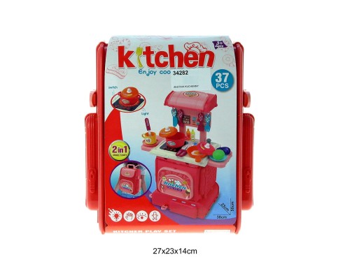 ZESTAW KUCHENNY PLECAK RÓŻ 34282