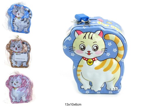 SKARBONKA METALOWA KOTEK 65177