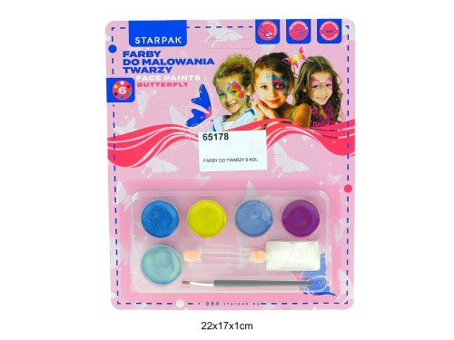 FARBY DO TWARZY 6 KOL. MOTYL 65178