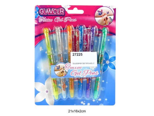 DŁUGOPISY DO TATUAŻU Z BROKATEM 27225