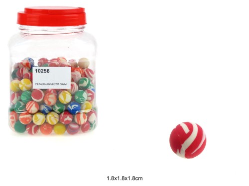 PIŁKA KAUCZUKOWA 18MM /200 10256