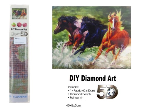 MOZAIKA DIAMENTOWA GALOPUJĄCE KONIE 50283