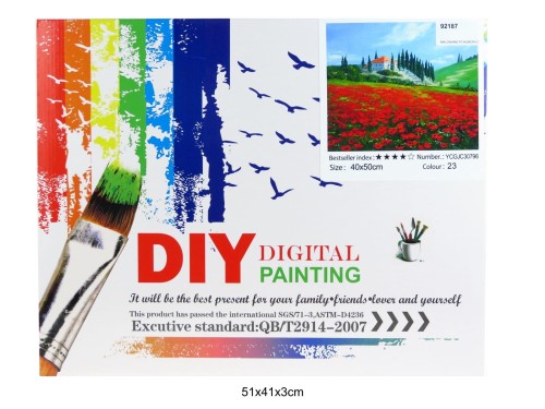 MALOWANIE PO NUMERACH POLE MAKÓW 92187